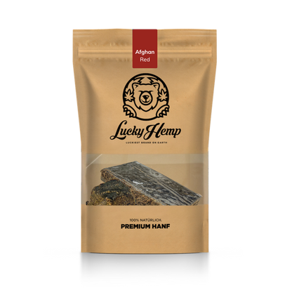 Roter Afghane mit Sichtfenster